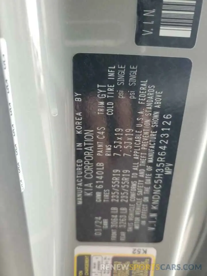 13 Photograph of a damaged car KNDNC5H35R6423126 KIA CARNIVAL E 2024