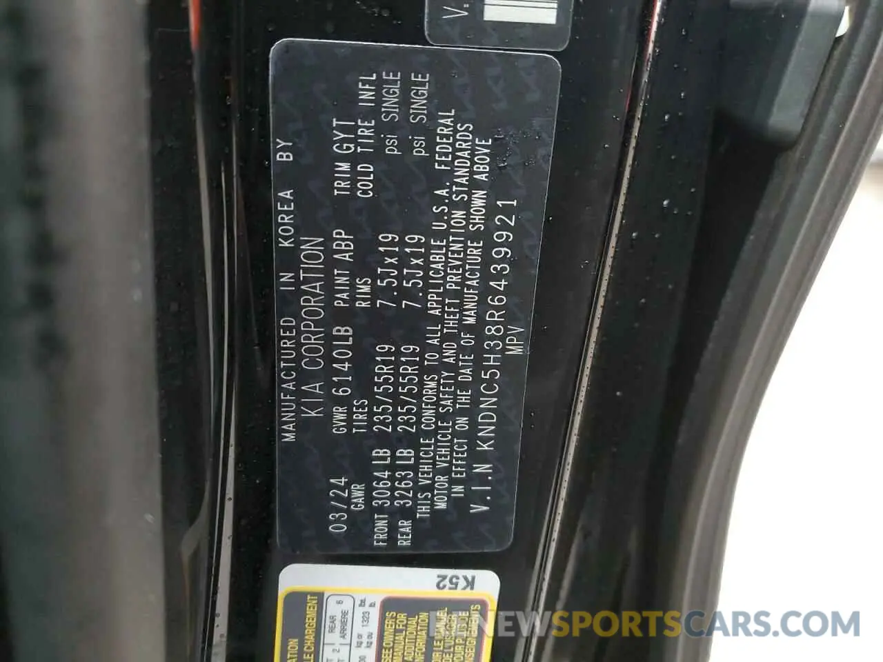 13 Фотография поврежденного автомобиля KNDNC5H38R6439921 KIA CARNIVAL E 2024