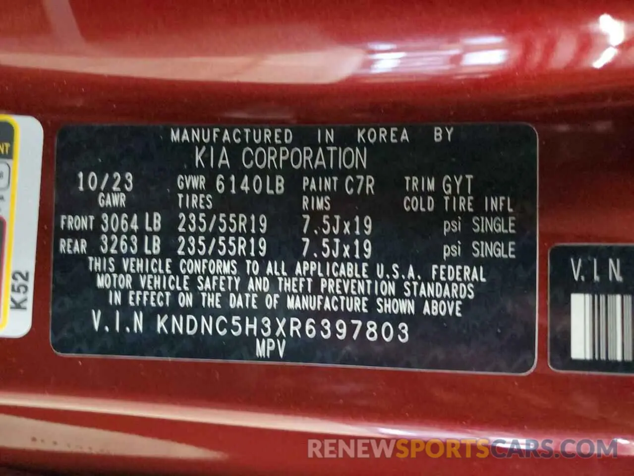 13 Фотография поврежденного автомобиля KNDNC5H3XR6397803 KIA CARNIVAL E 2024