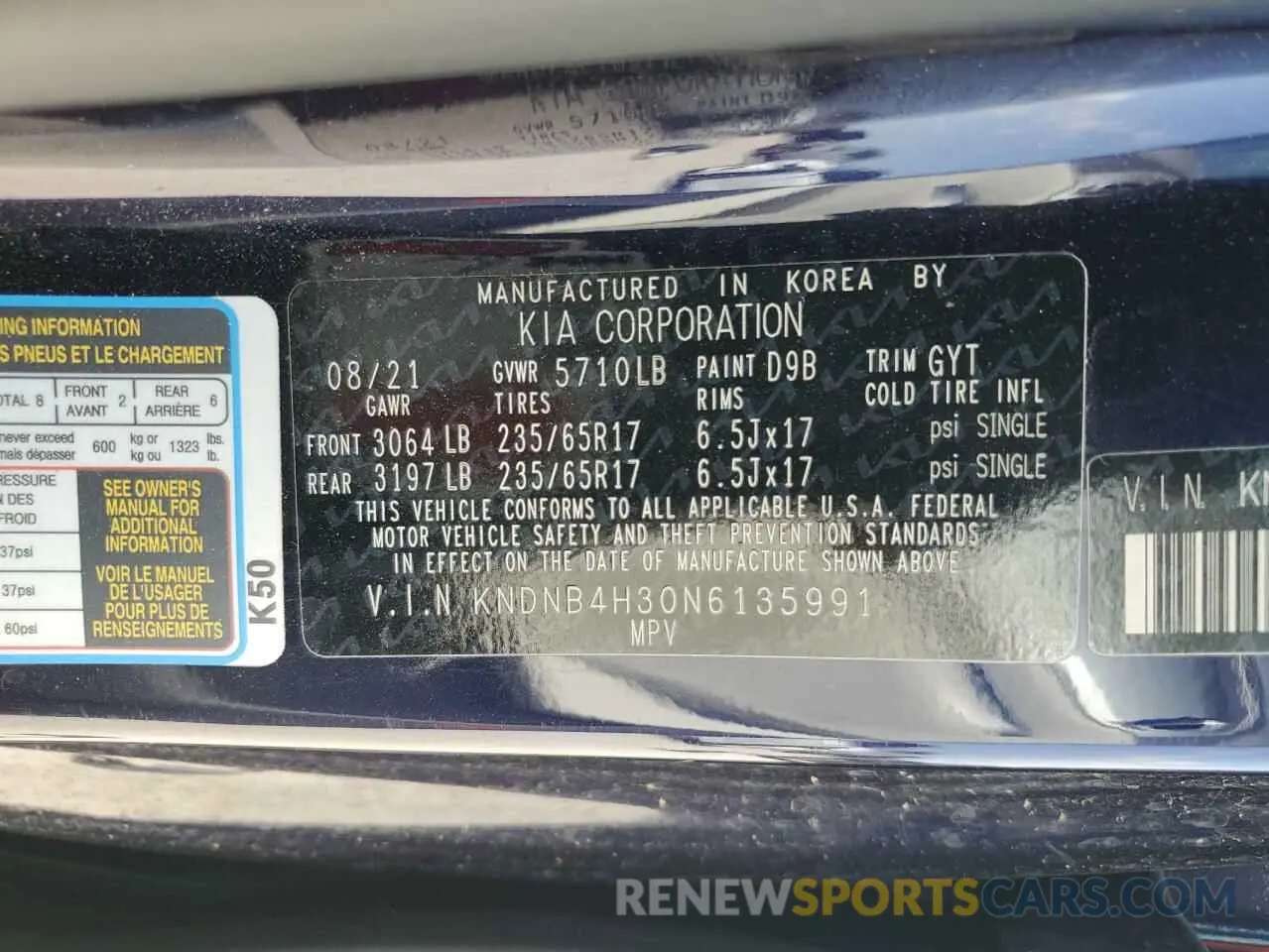 14 Photograph of a damaged car KNDNB4H30N6135991 KIA CARNIVAL L 2022