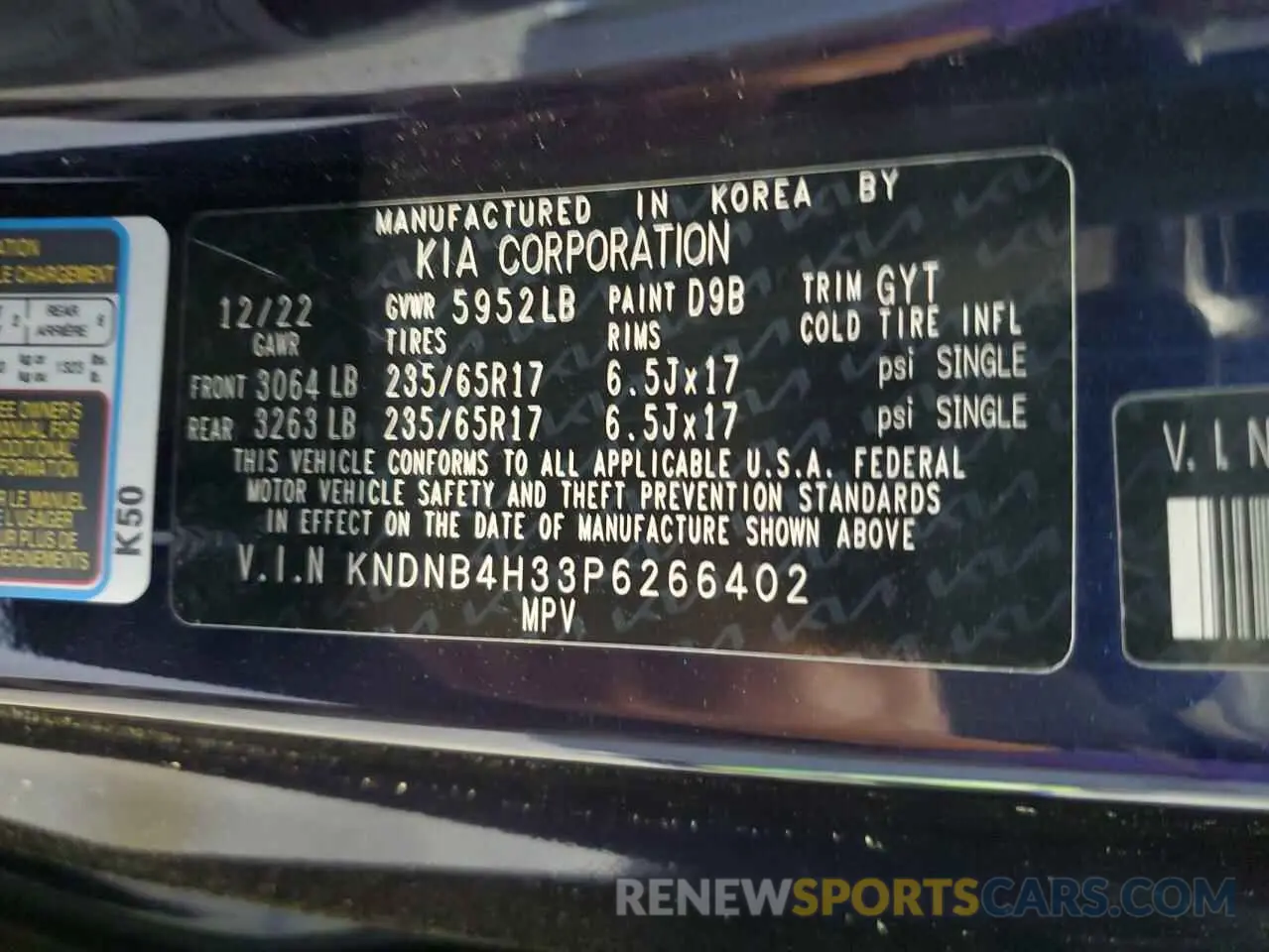 14 Photograph of a damaged car KNDNB4H33P6266402 KIA CARNIVAL L 2023