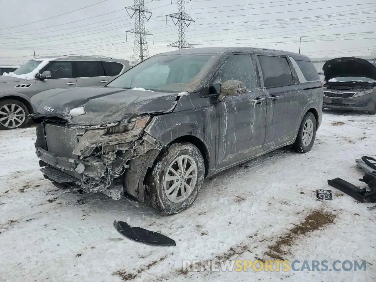 1 Photograph of a damaged car KNDNB4H37P6245410 KIA CARNIVAL L 2023