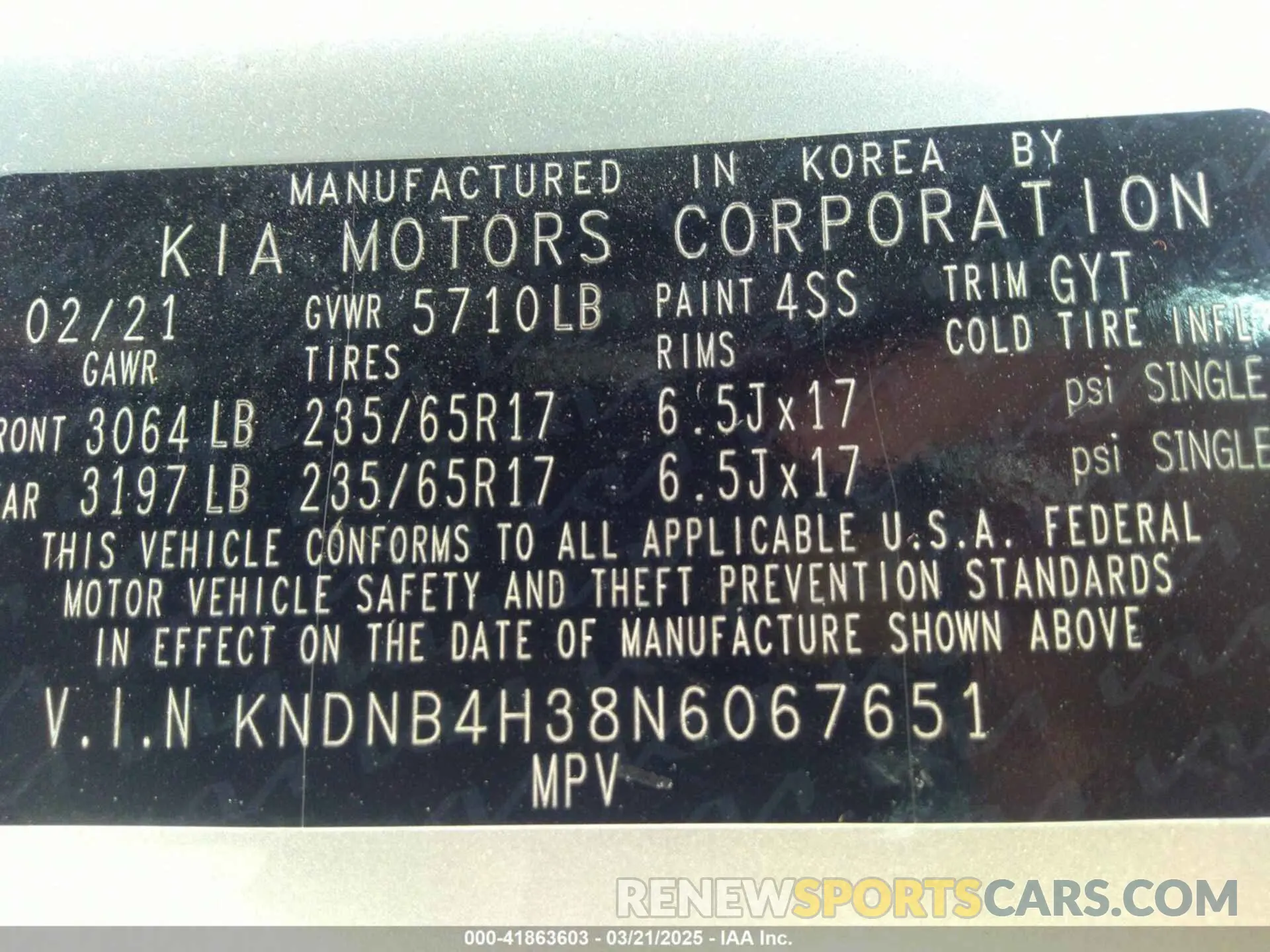 9 Фотография поврежденного автомобиля KNDNB4H38N6067651 KIA CARNIVAL MPV 2022