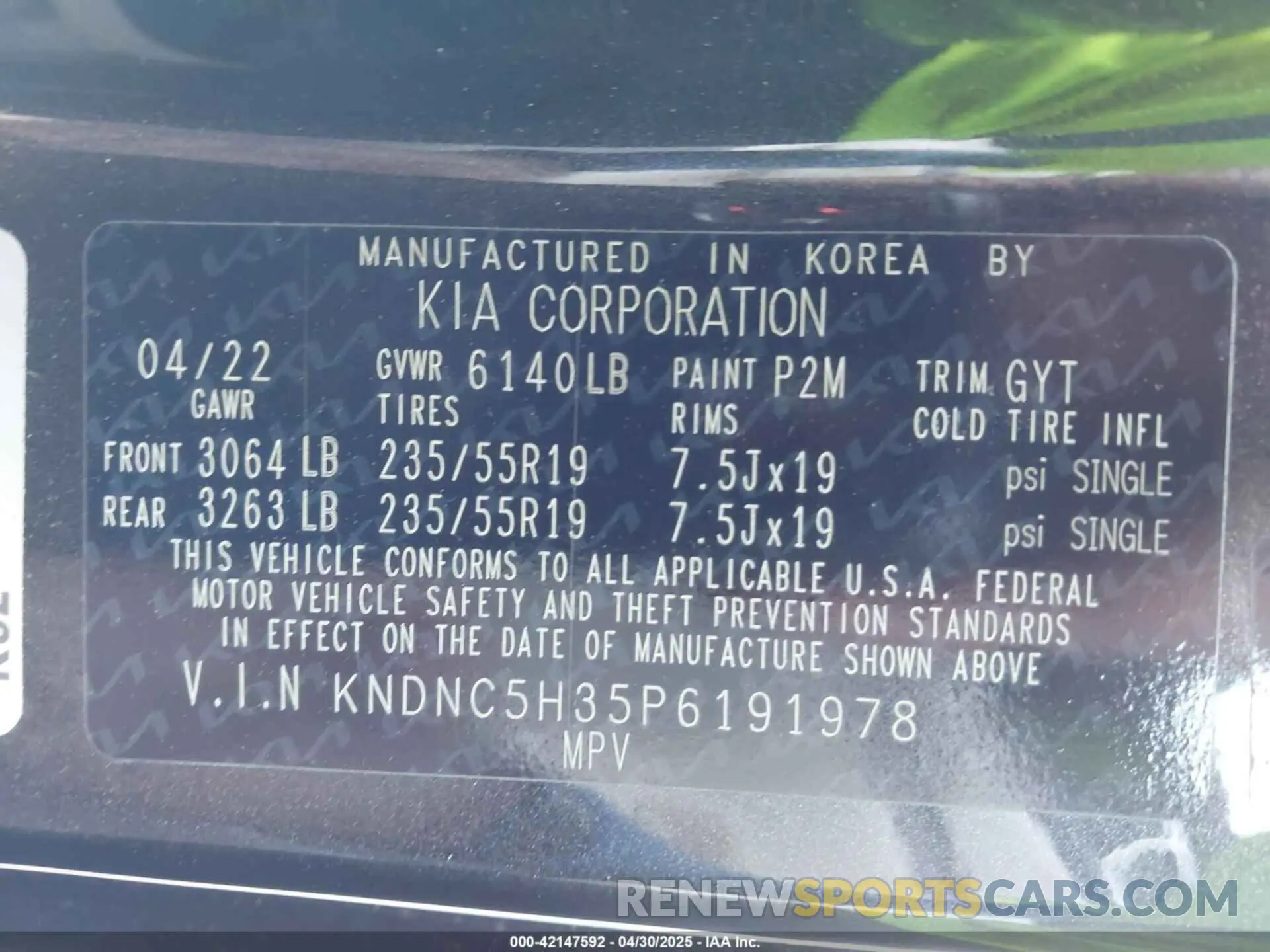 9 Фотография поврежденного автомобиля KNDNC5H35P6191978 KIA CARNIVAL MPV 2023