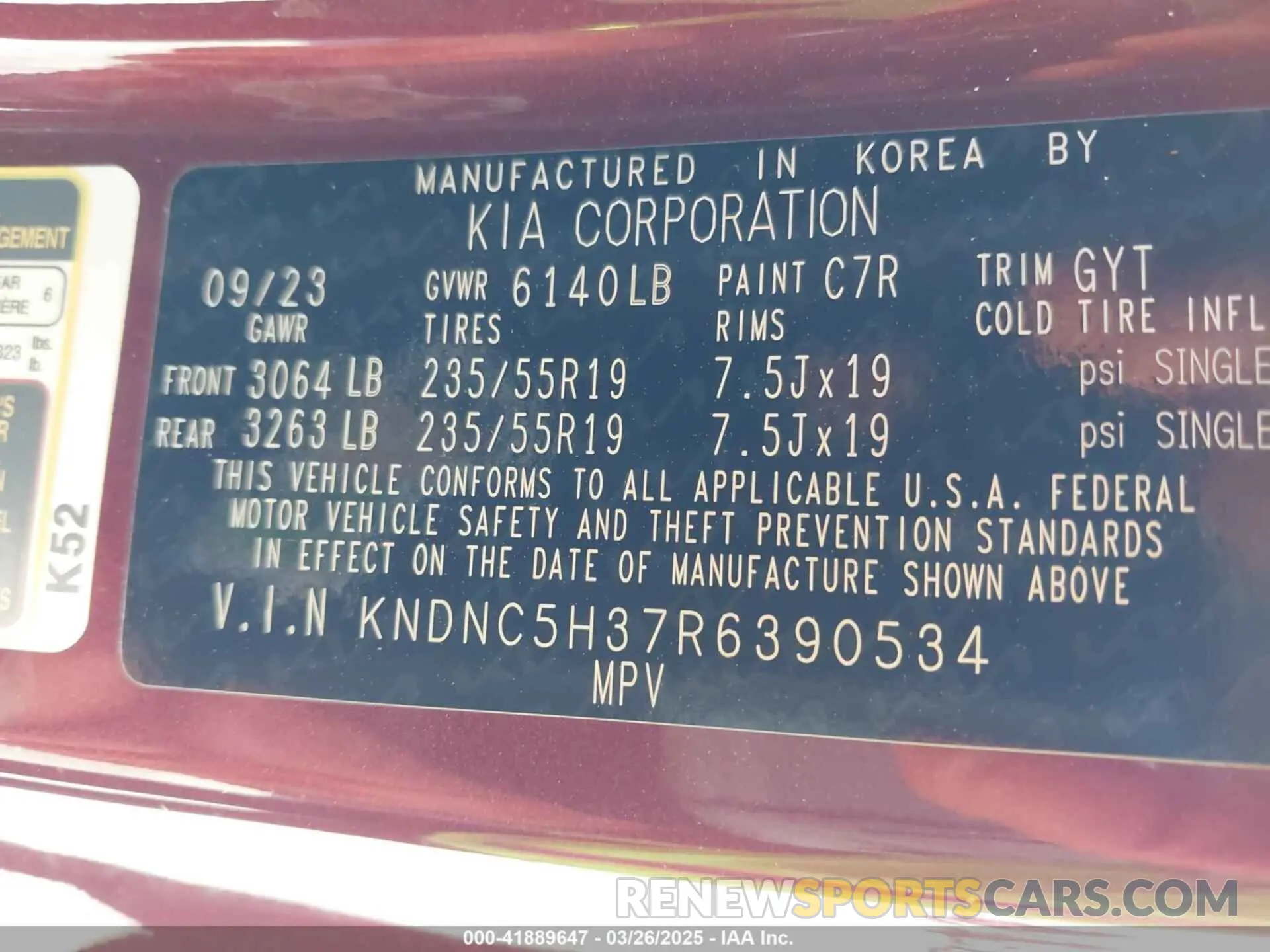 9 Фотография поврежденного автомобиля KNDNC5H37R6390534 KIA CARNIVAL MPV 2024