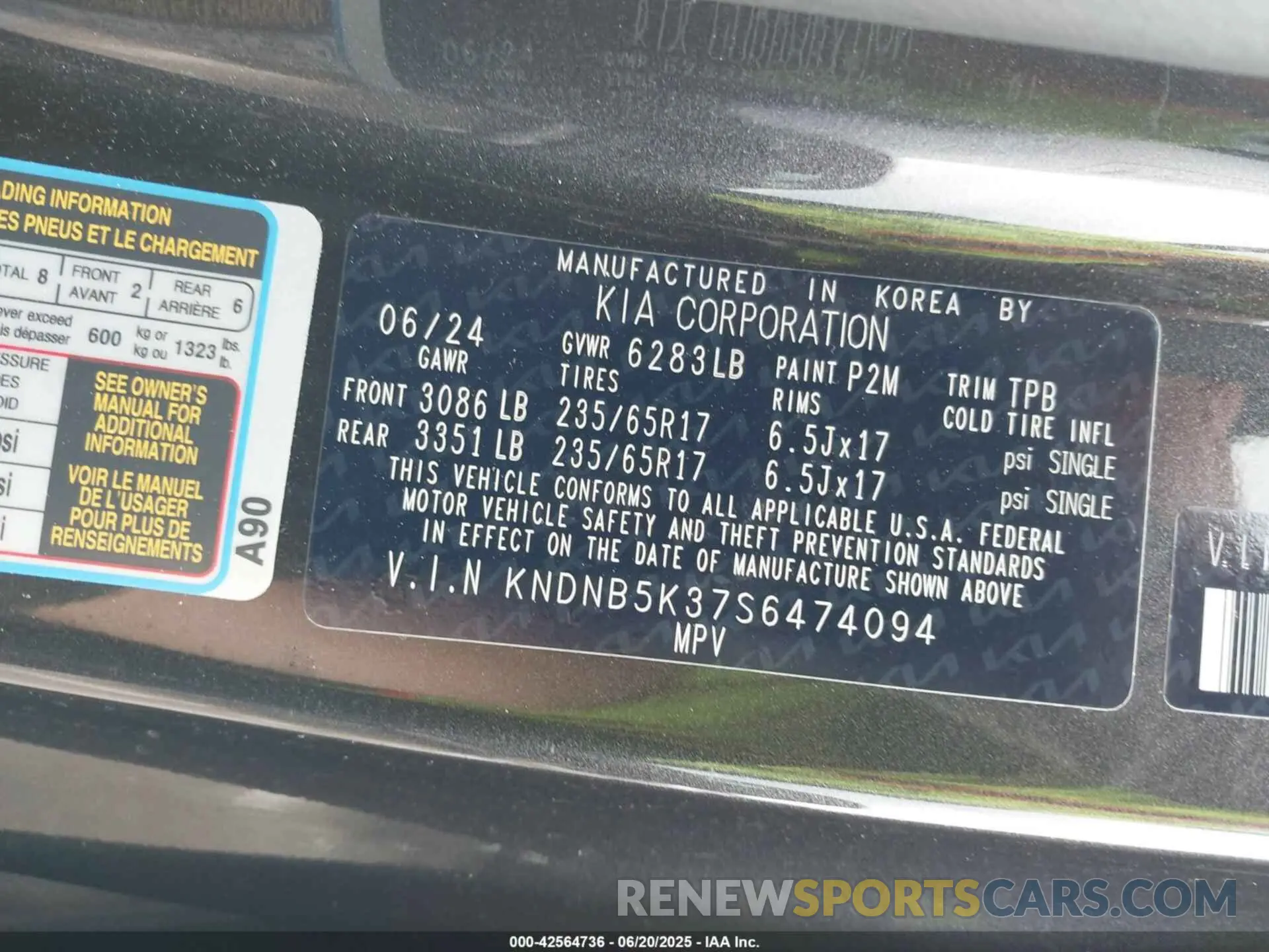 9 Фотография поврежденного автомобиля KNDNB5K37S6474094 KIA CARNIVAL MPV 2025