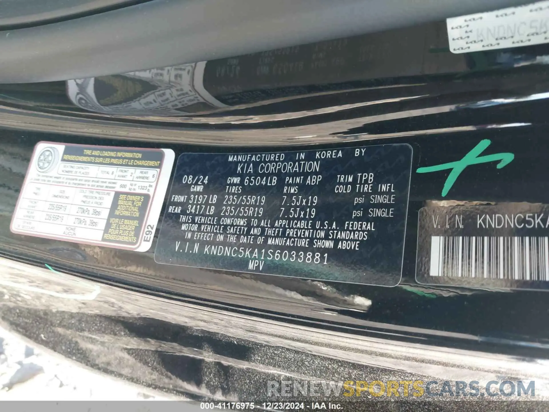 9 Фотография поврежденного автомобиля KNDNC5KA1S6033881 KIA CARNIVAL MPV HYBRID 2025