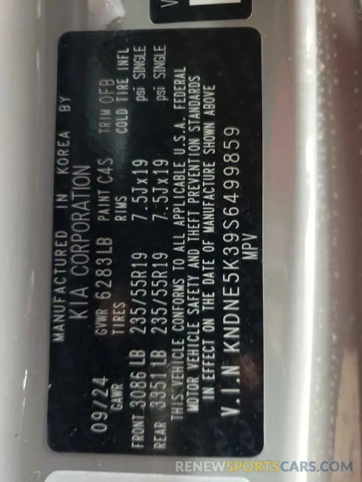 13 Фотография поврежденного автомобиля KNDNE5K39S6499859 KIA CARNIVAL S 2025