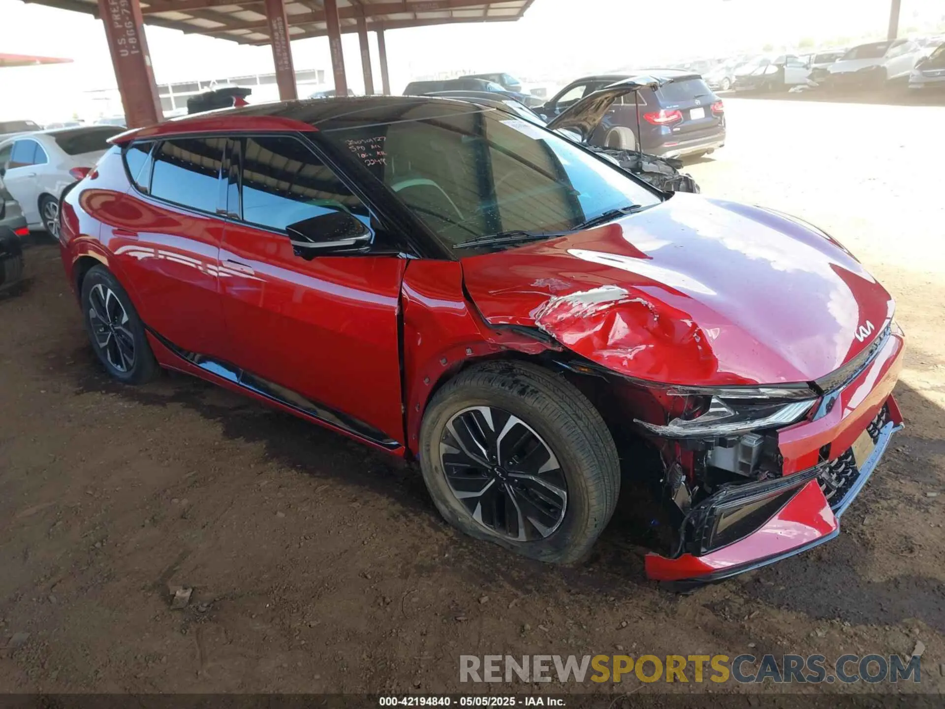 1 Photograph of a damaged car KNDC44LA5N5042249 KIA EV6 2022