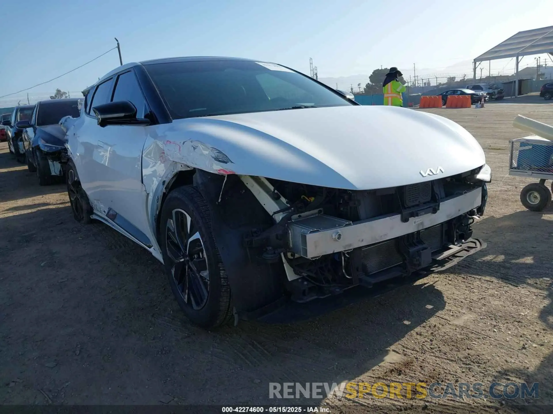 1 Photograph of a damaged car KNDC44LA9N5030847 KIA EV6 2022