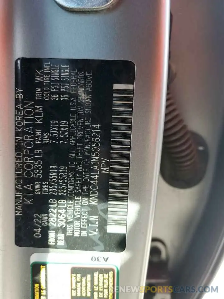 13 Photograph of a damaged car KNDC44LA1N5056214 KIA EV6 GT LIN 2022
