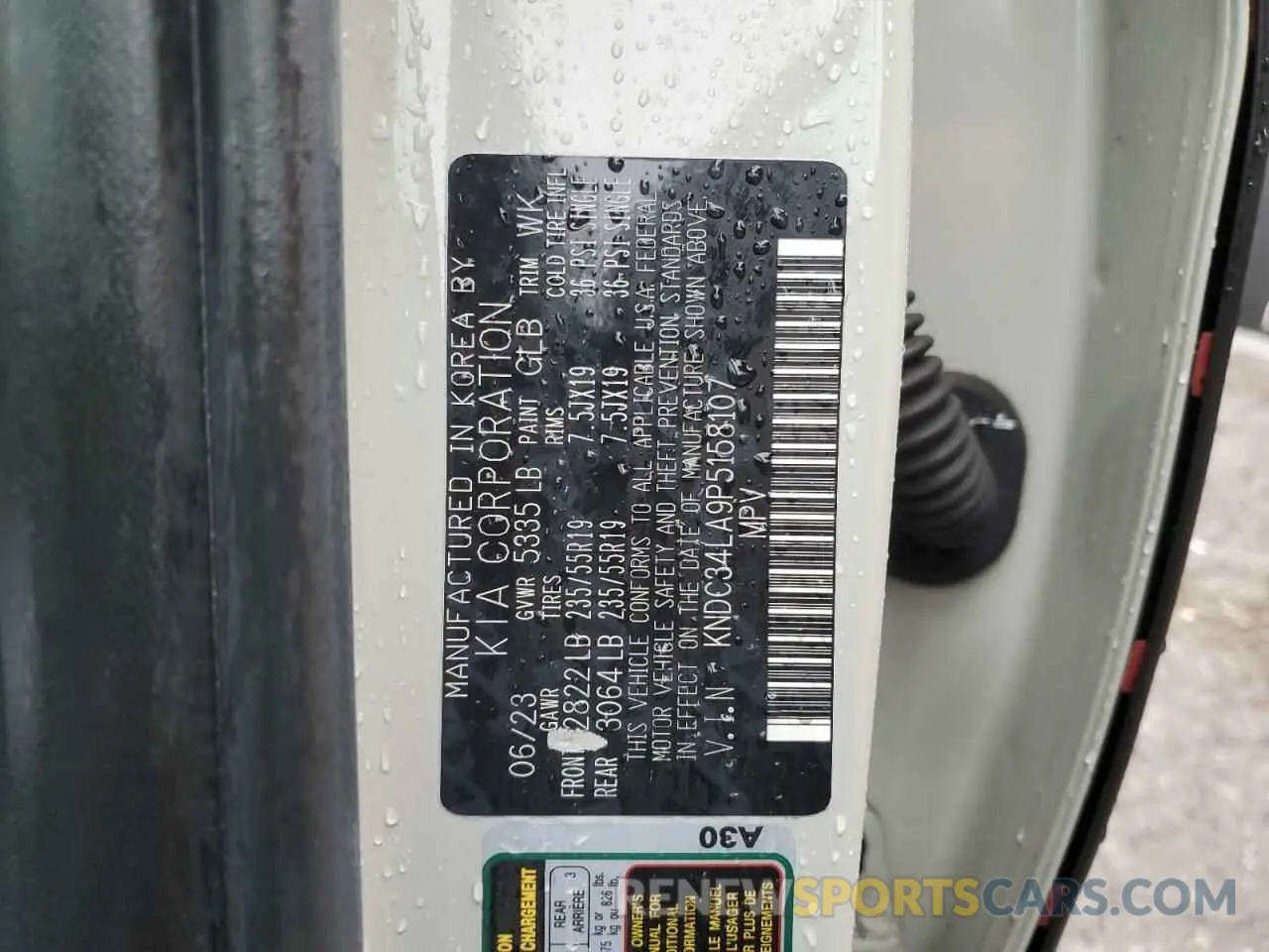 14 Photograph of a damaged car KNDC34LA9P5158107 KIA EV6 LIGHT 2023
