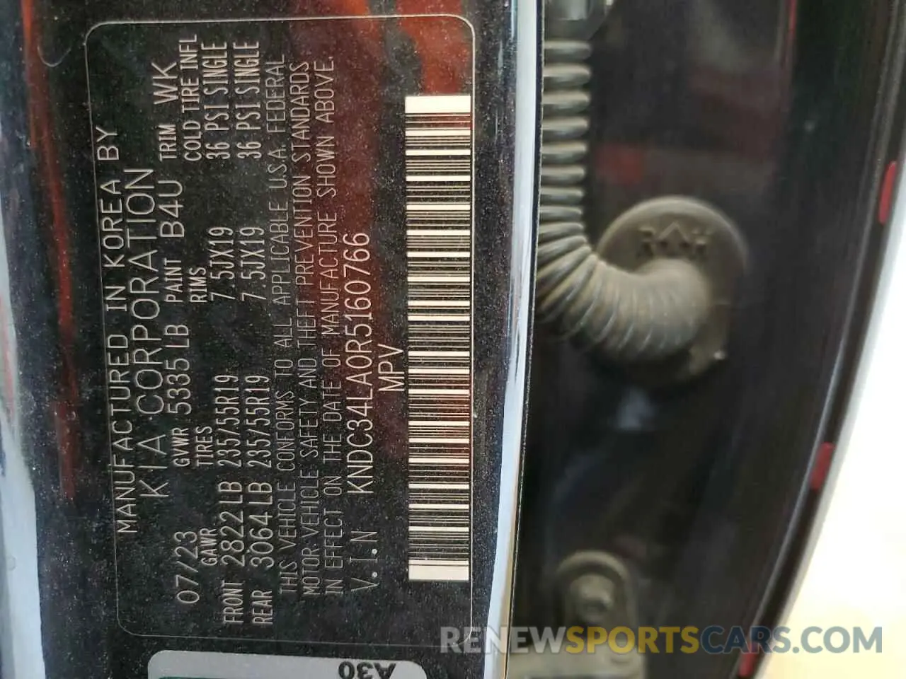 13 Photograph of a damaged car KNDC34LA0R5160766 KIA EV6 LIGHT 2024