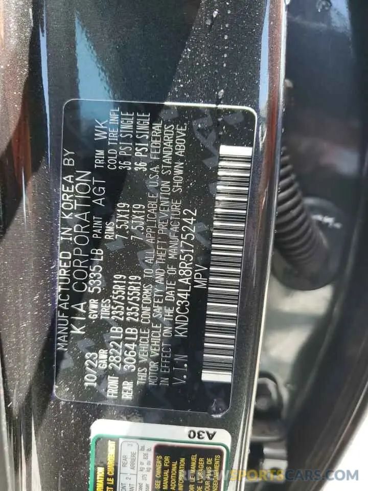 13 Photograph of a damaged car KNDC34LA8R5175242 KIA EV6 LIGHT 2024