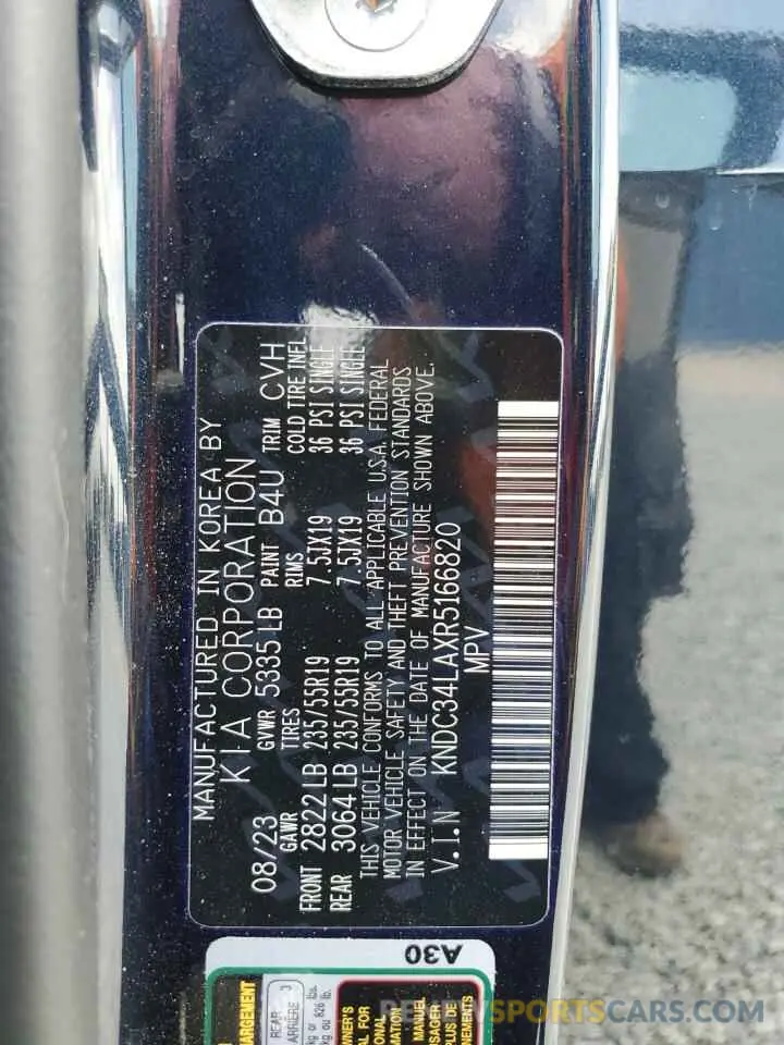 13 Photograph of a damaged car KNDC34LAXR5166820 KIA EV6 LIGHT 2024