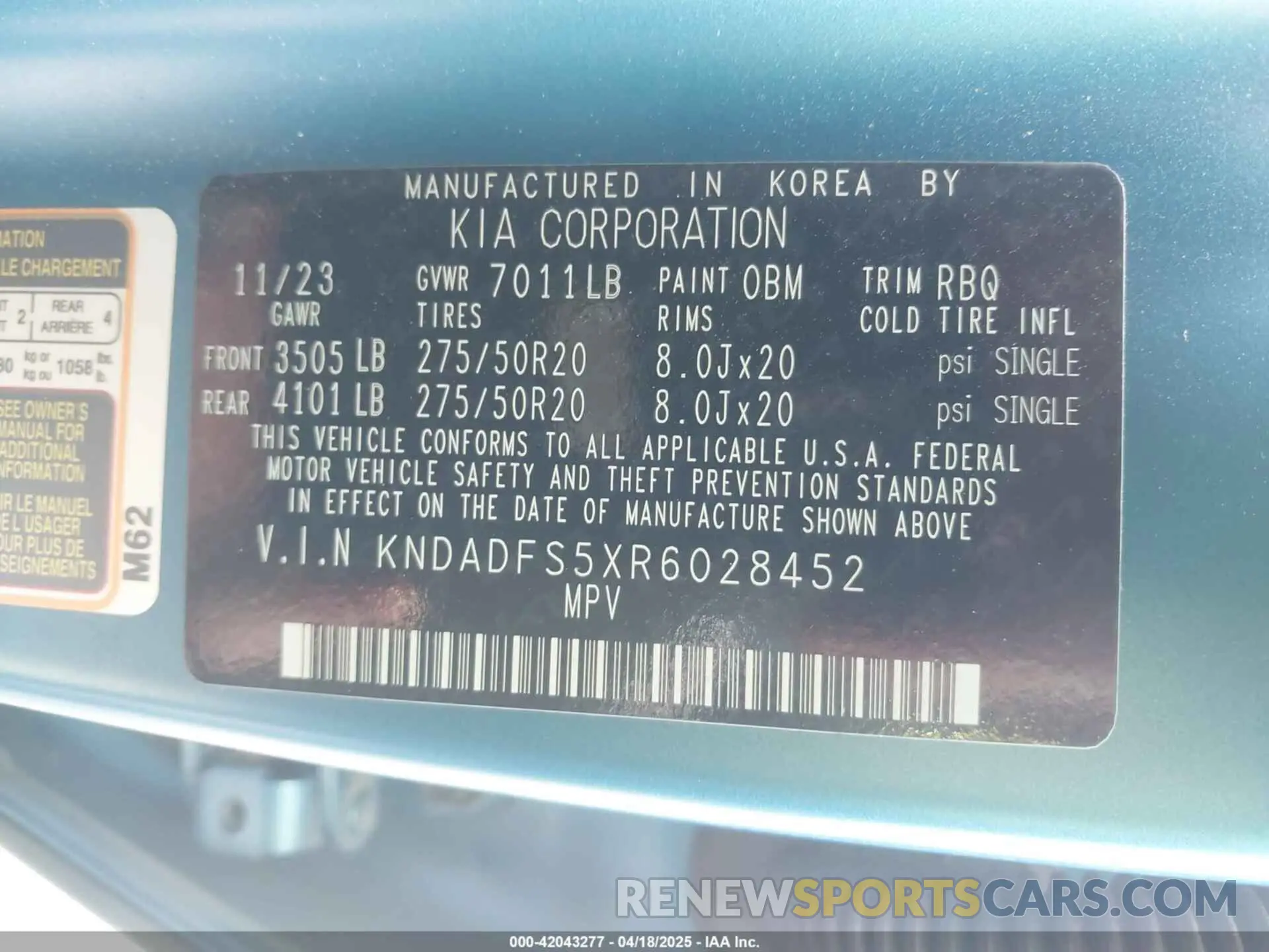 9 Photograph of a damaged car KNDADFS5XR6028452 KIA EV9 2024
