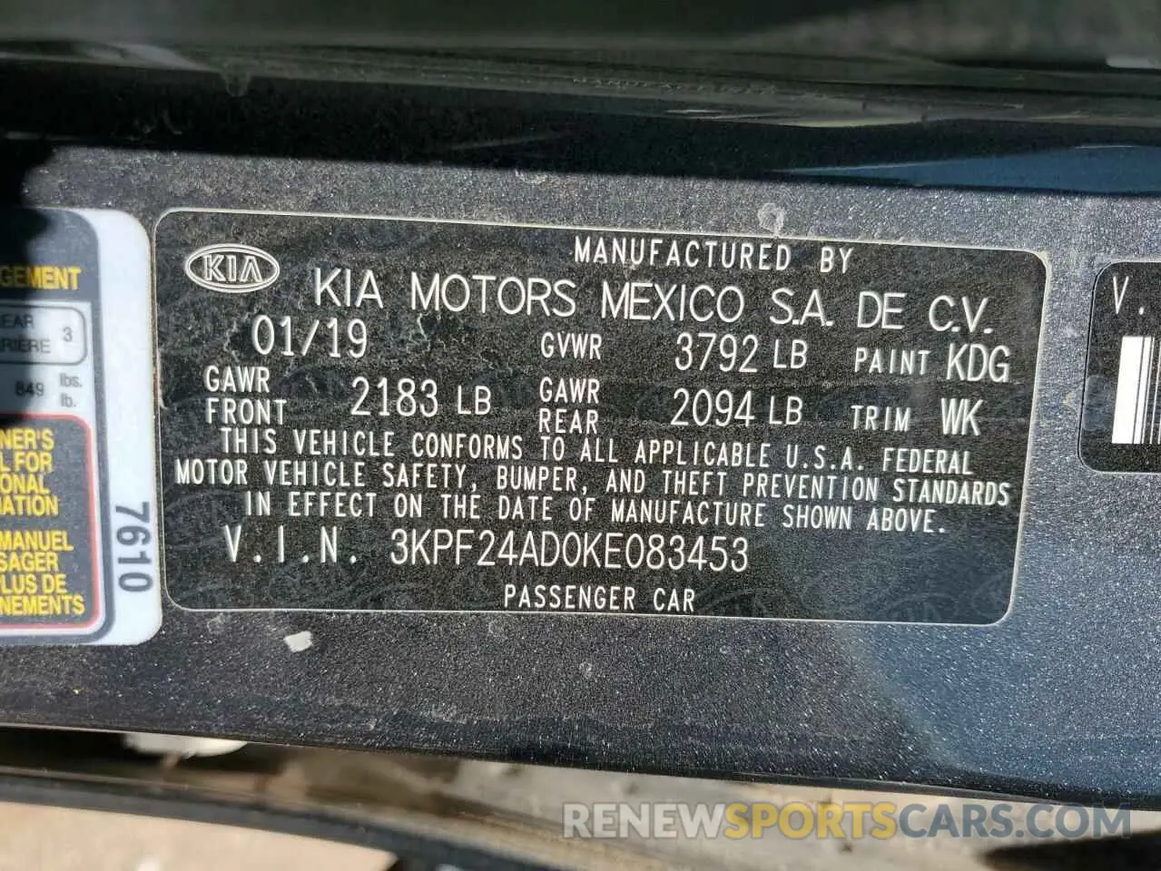 15 Фотография поврежденного автомобиля 3KPF24AD0KE083453 KIA FORTE 2019