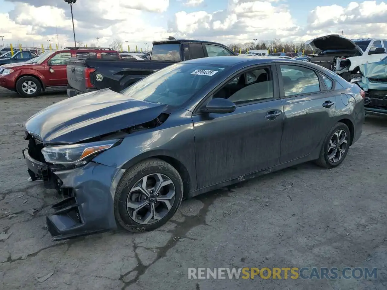 1 Photograph of a damaged car 3KPF24AD0KE113163 KIA FORTE 2019
