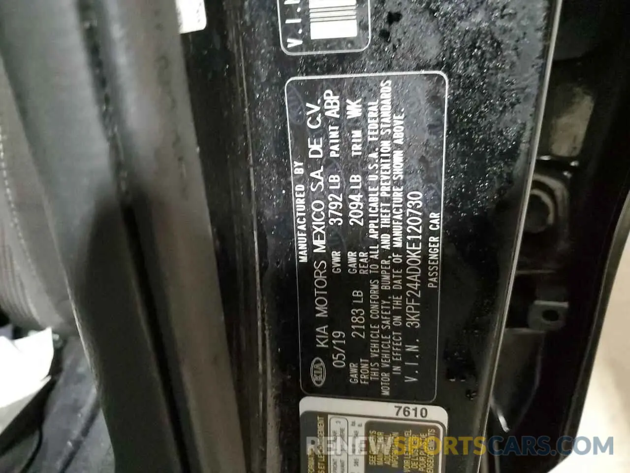 12 Фотография поврежденного автомобиля 3KPF24AD0KE120730 KIA FORTE 2019