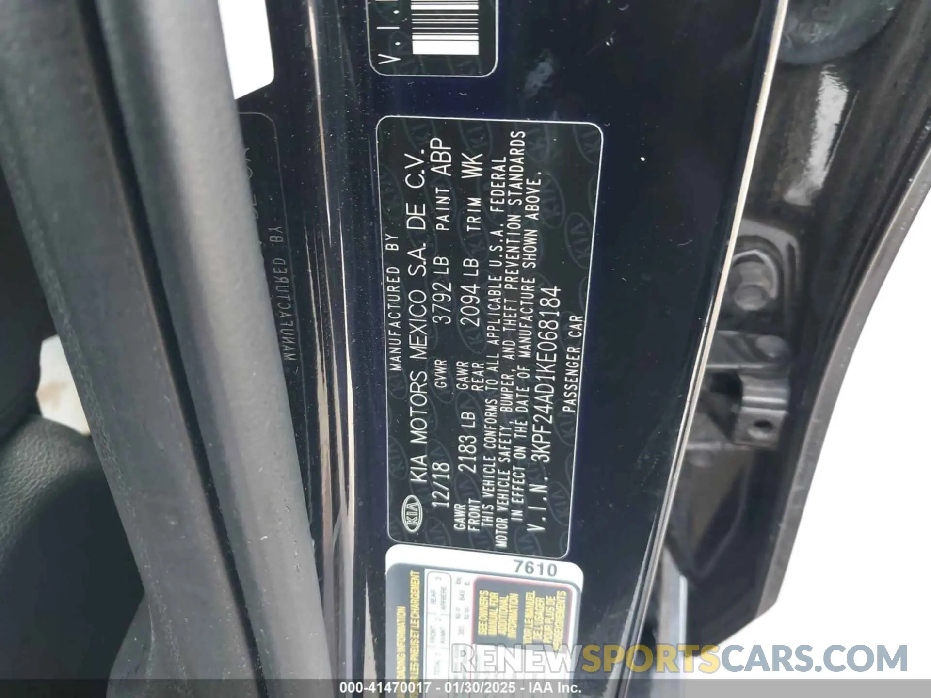9 Фотография поврежденного автомобиля 3KPF24AD1KE068184 KIA FORTE 2019