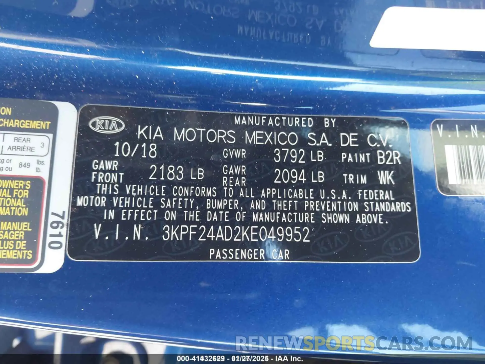 9 Фотография поврежденного автомобиля 3KPF24AD2KE049952 KIA FORTE 2019