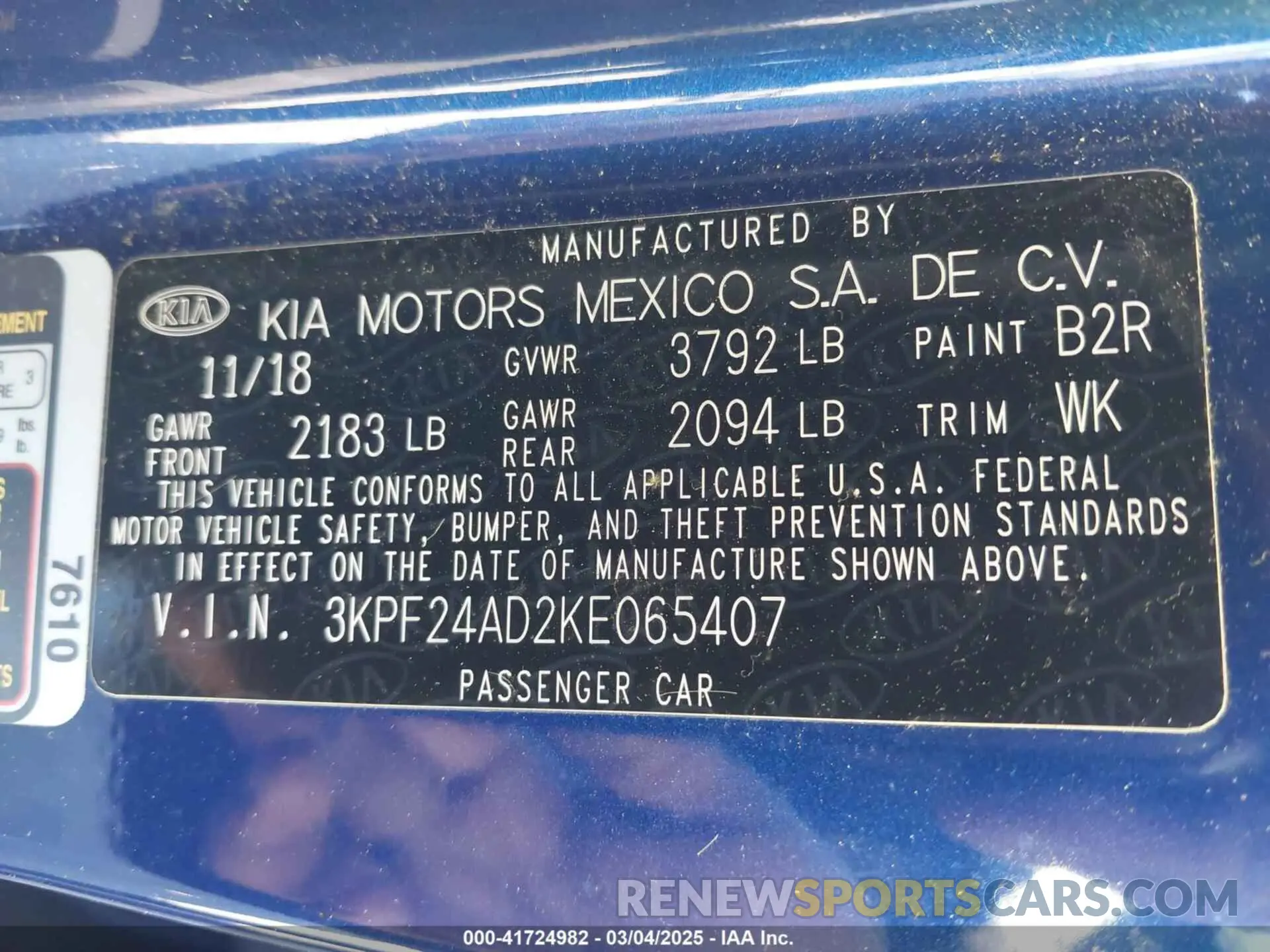 9 Photograph of a damaged car 3KPF24AD2KE065407 KIA FORTE 2019