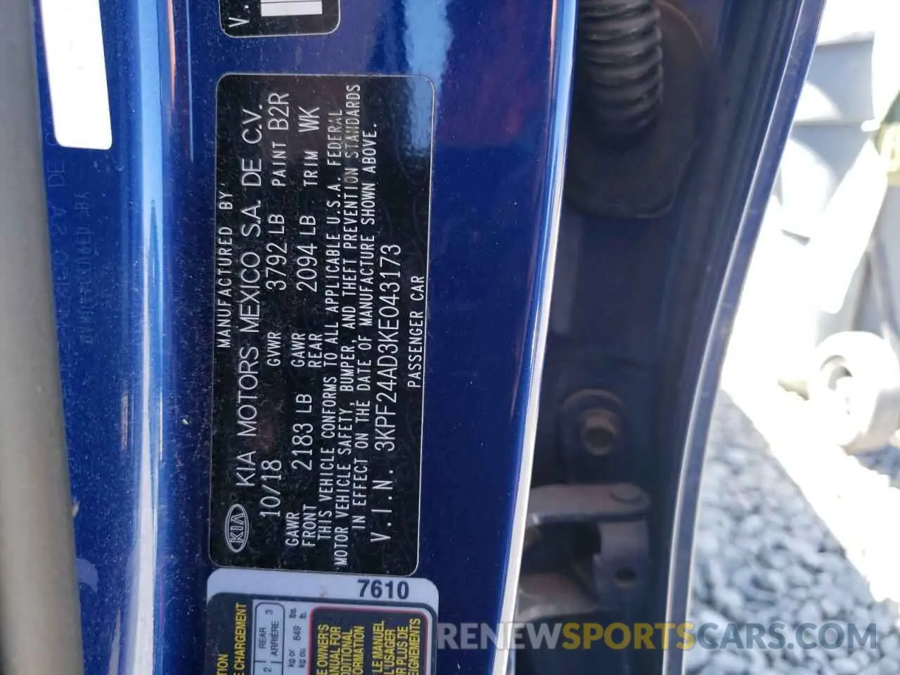 12 Фотография поврежденного автомобиля 3KPF24AD3KE043173 KIA FORTE 2019