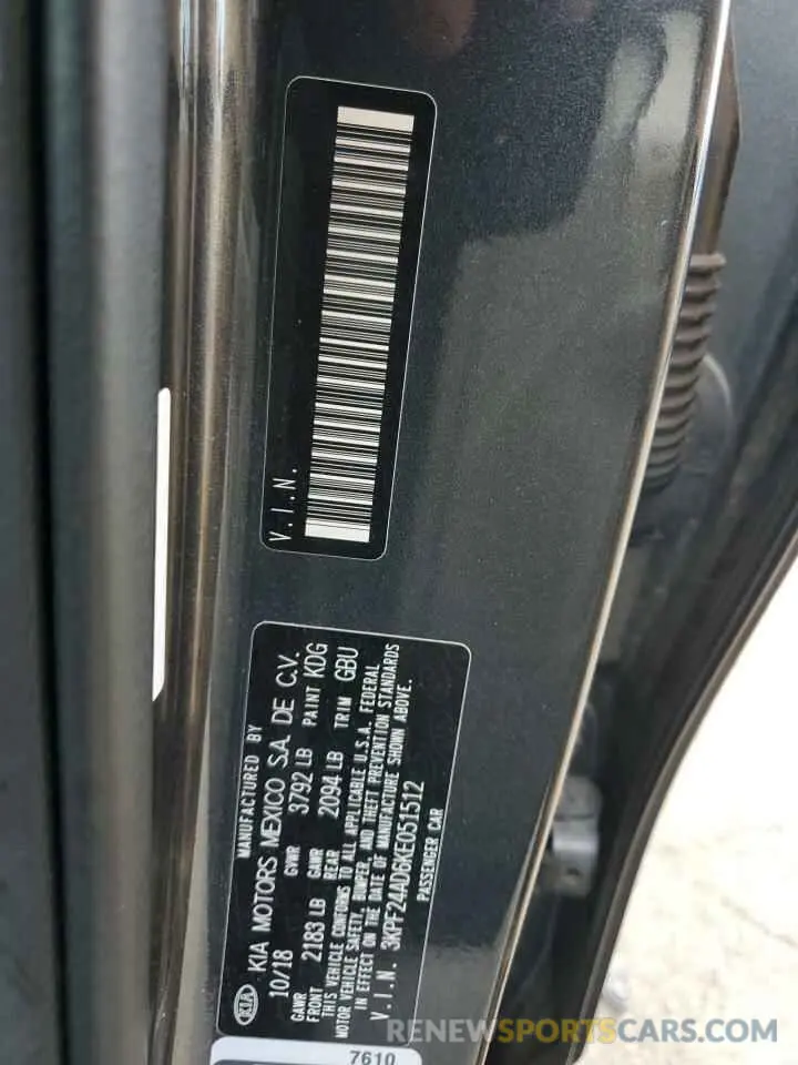 12 Photograph of a damaged car 3KPF24AD6KE051512 KIA FORTE 2019