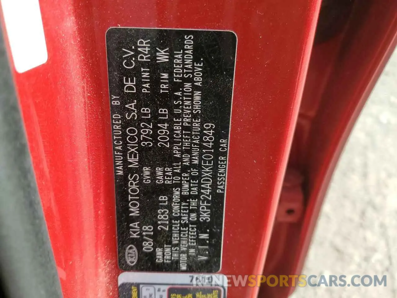 12 Фотография поврежденного автомобиля 3KPF24ADXKE014849 KIA FORTE 2019