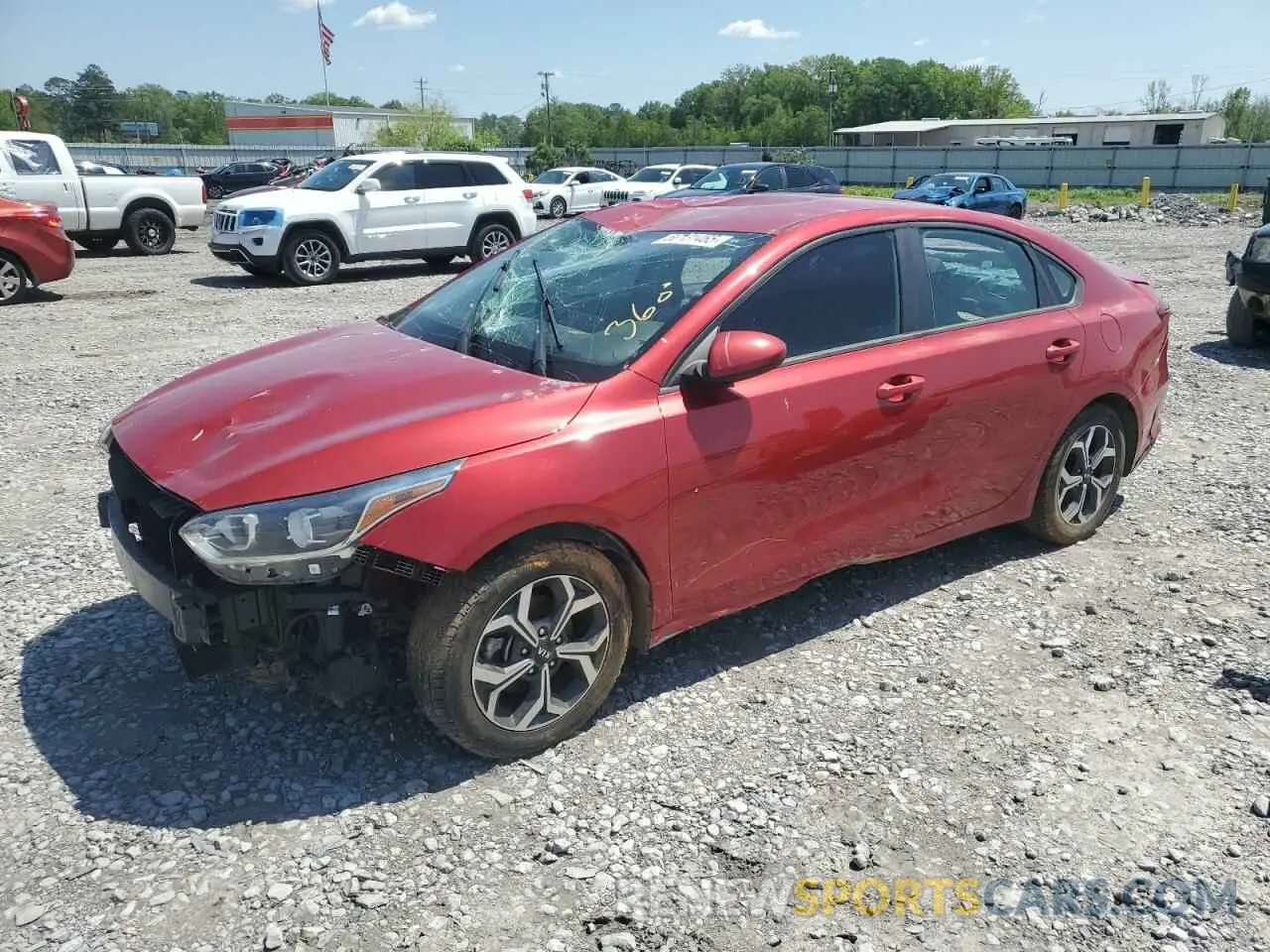 1 Photograph of a damaged car 3KPF24ADXKE027083 KIA FORTE 2019