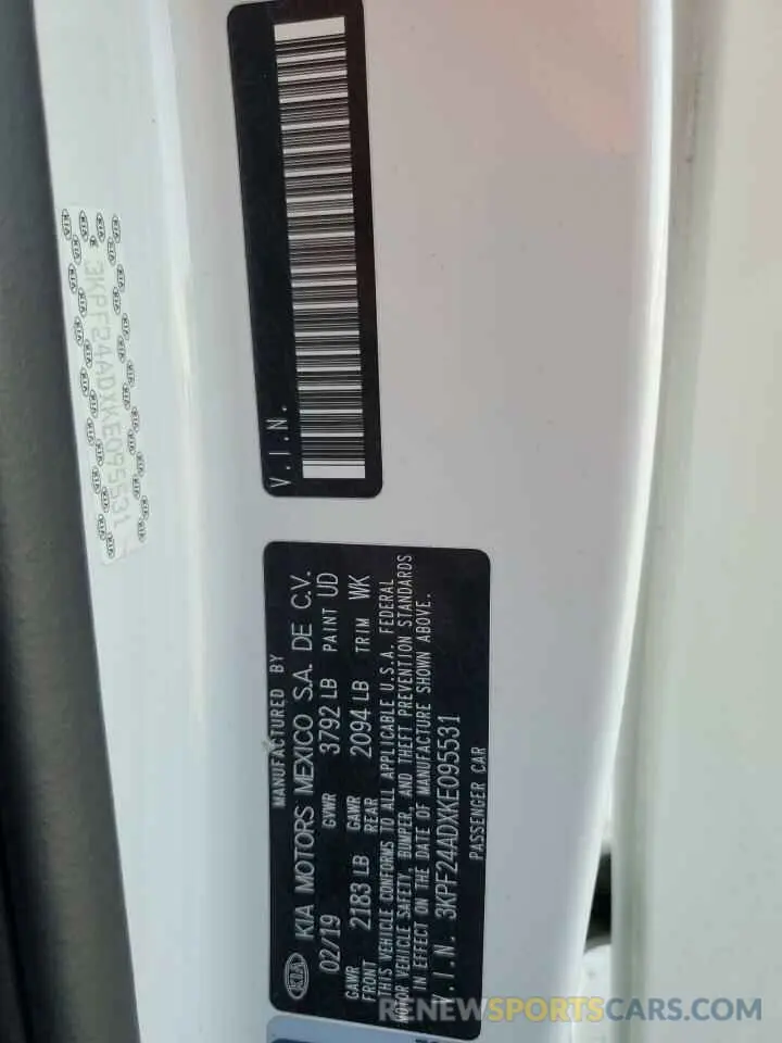 15 Фотография поврежденного автомобиля 3KPF24ADXKE095531 KIA FORTE 2019