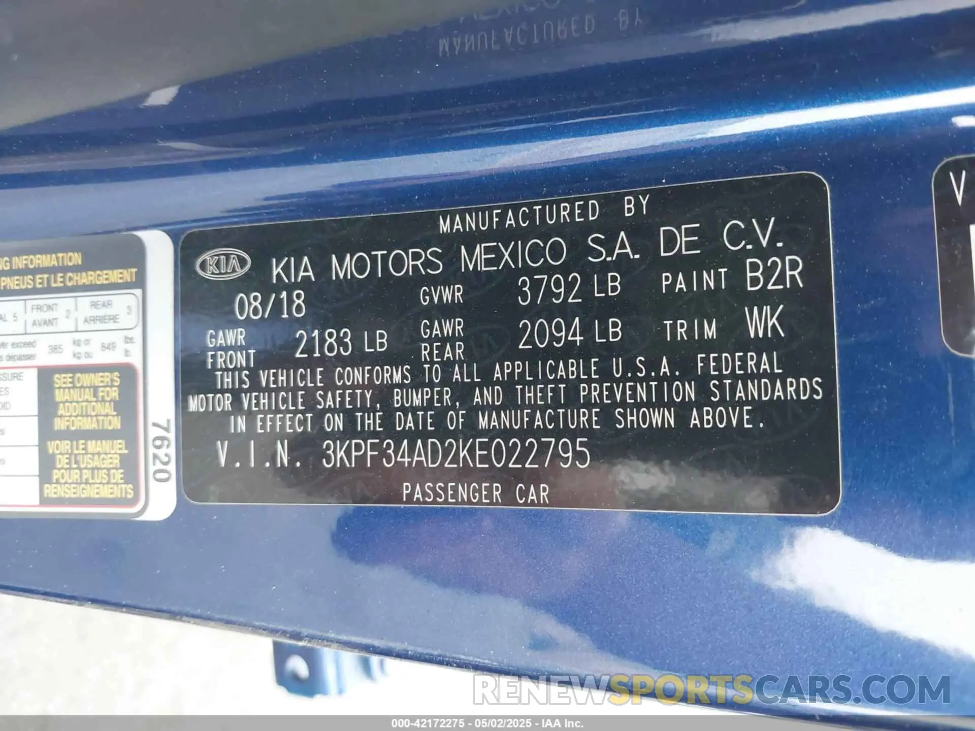 9 Photograph of a damaged car 3KPF34AD2KE022795 KIA FORTE 2019