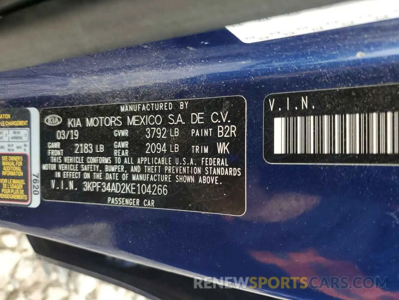12 Фотография поврежденного автомобиля 3KPF34AD2KE104266 KIA FORTE 2019