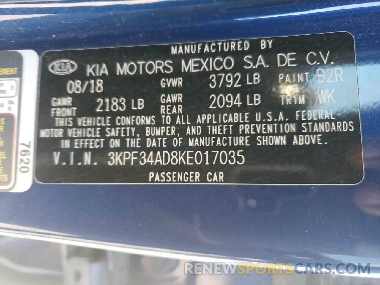 12 Photograph of a damaged car 3KPF34AD8KE017035 KIA FORTE 2019