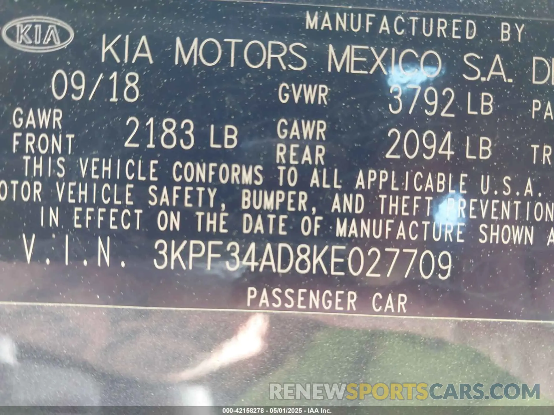 9 Фотография поврежденного автомобиля 3KPF34AD8KE027709 KIA FORTE 2019