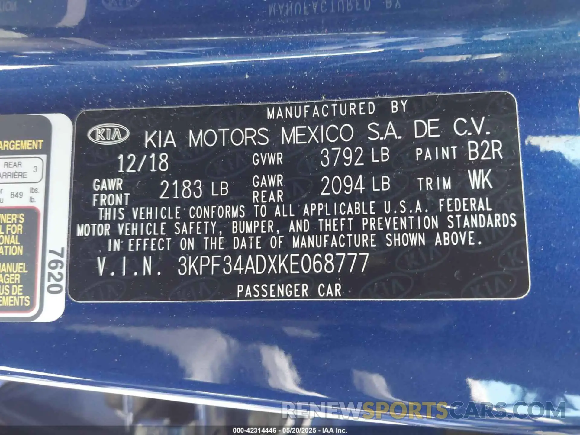 9 Фотография поврежденного автомобиля 3KPF34ADXKE068777 KIA FORTE 2019