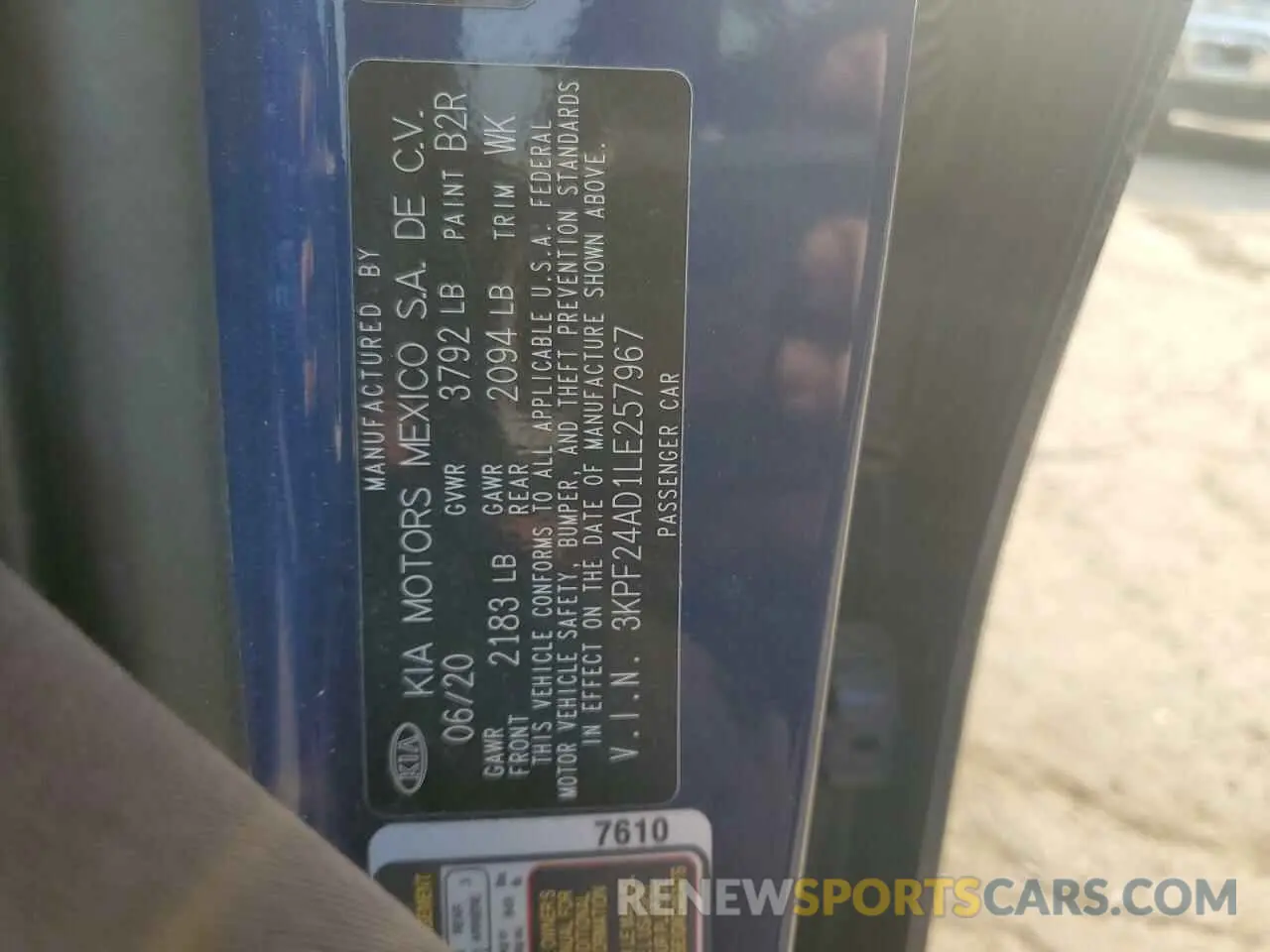12 Фотография поврежденного автомобиля 3KPF24AD1LE257967 KIA FORTE 2020