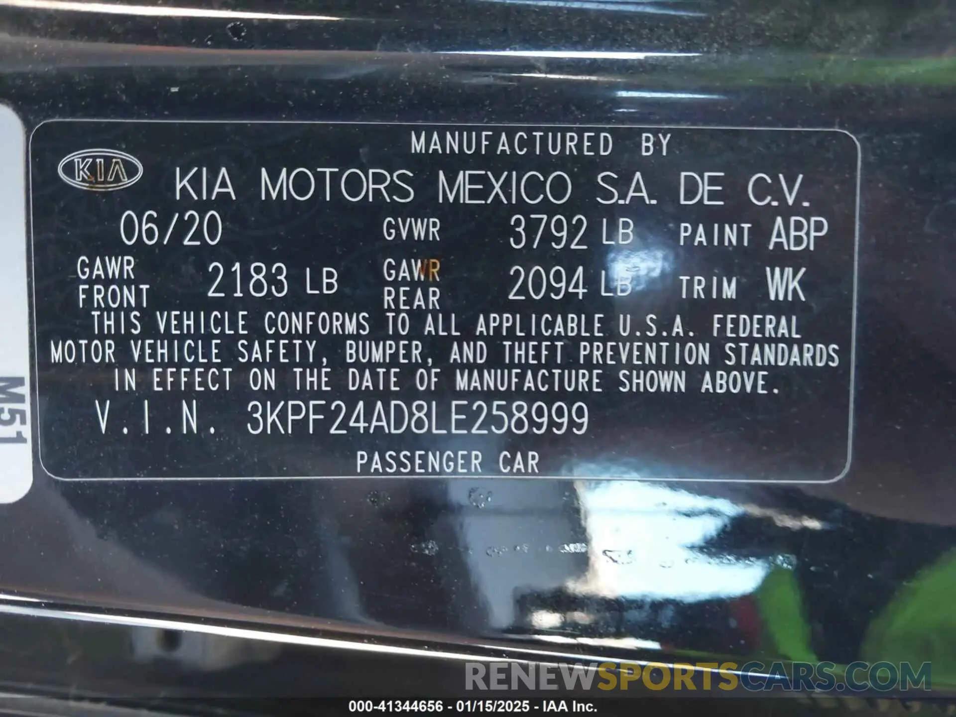 9 Фотография поврежденного автомобиля 3KPF24AD8LE258999 KIA FORTE 2020