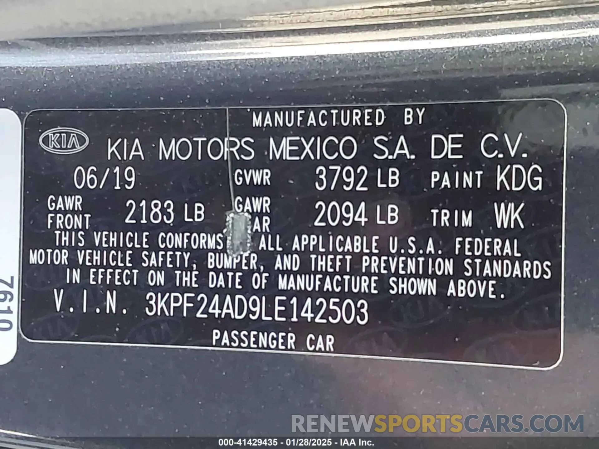 9 Фотография поврежденного автомобиля 3KPF24AD9LE142503 KIA FORTE 2020