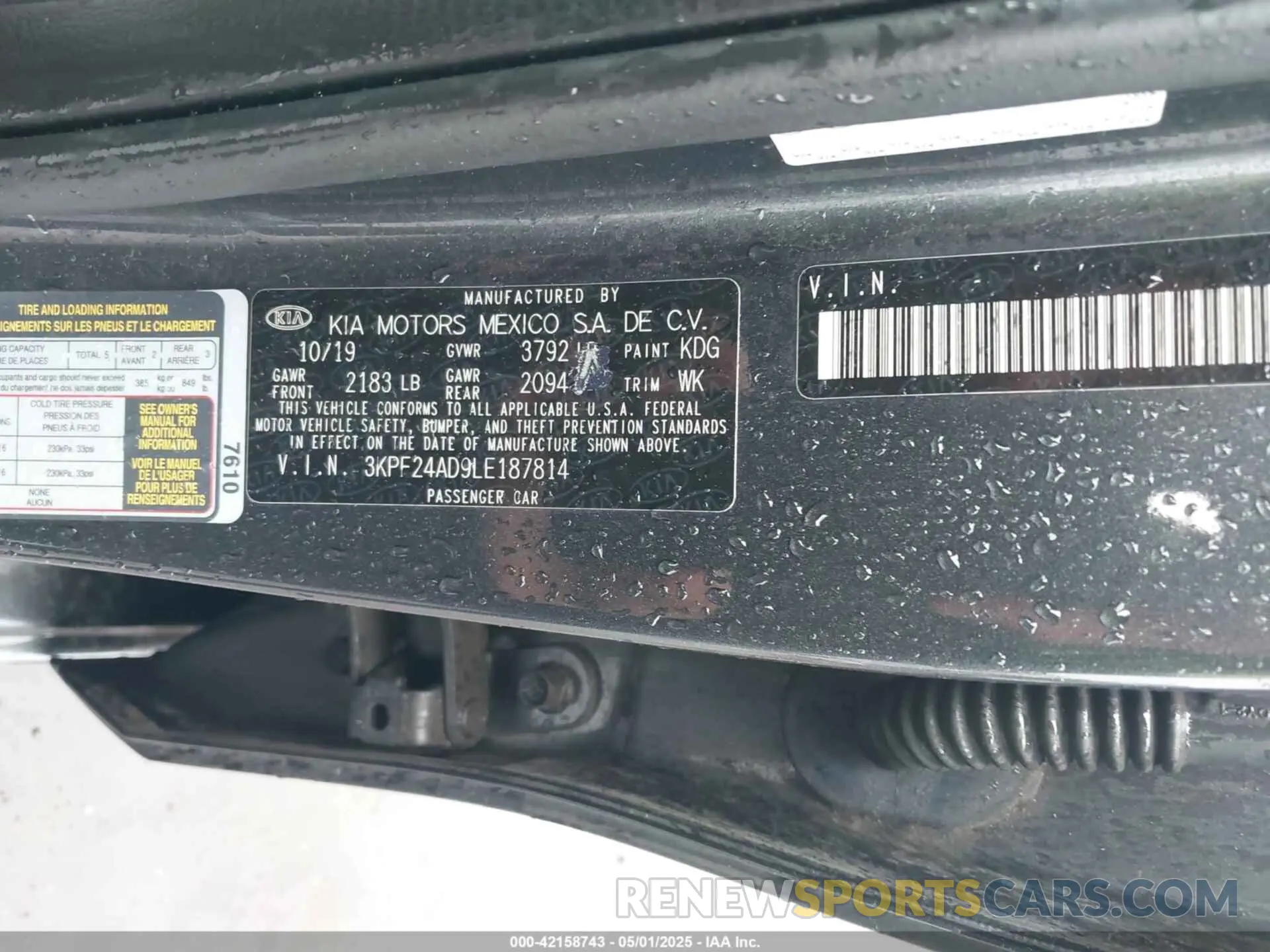 9 Photograph of a damaged car 3KPF24AD9LE187814 KIA FORTE 2020