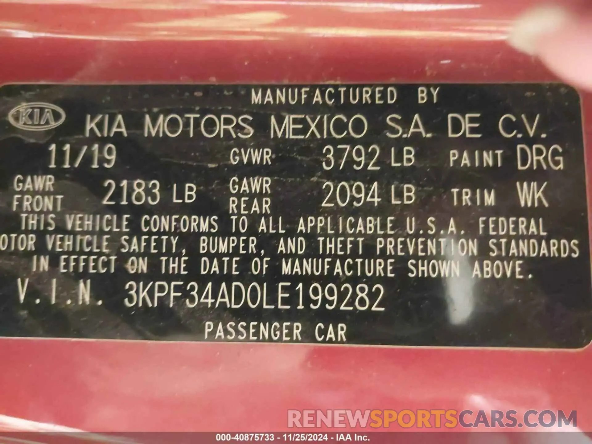 9 Фотография поврежденного автомобиля 3KPF34AD0LE199282 KIA FORTE 2020