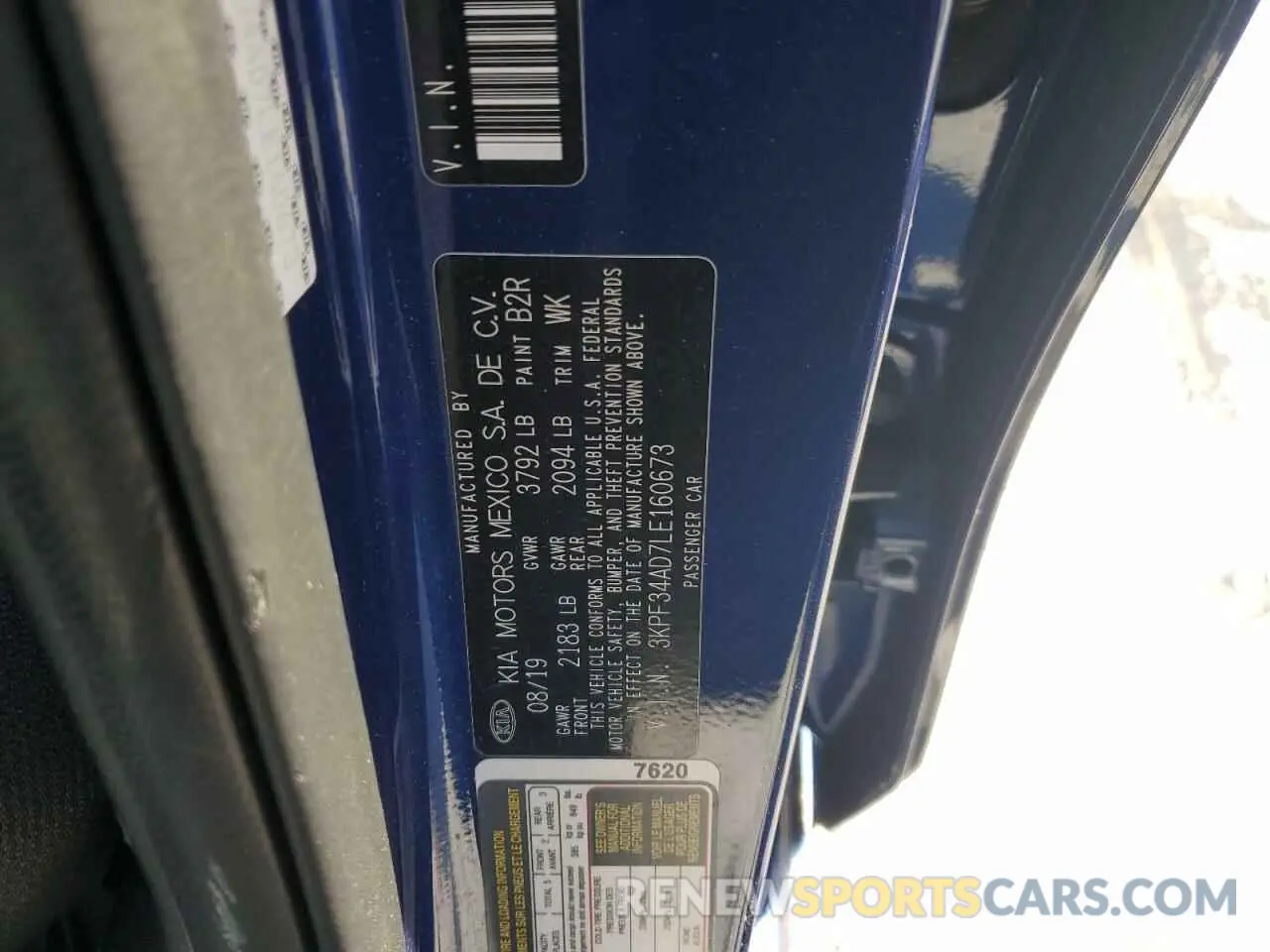 13 Фотография поврежденного автомобиля 3KPF34AD7LE160673 KIA FORTE 2020