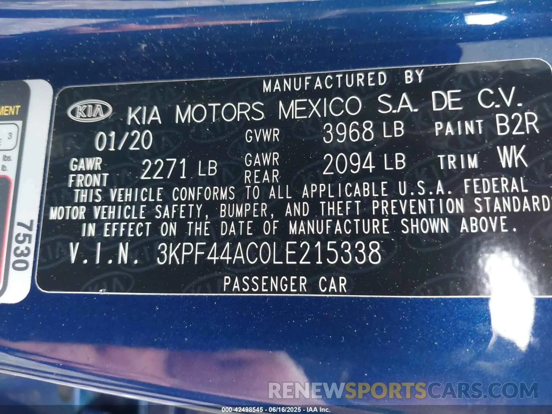 9 Фотография поврежденного автомобиля 3KPF44AC0LE215338 KIA FORTE 2020