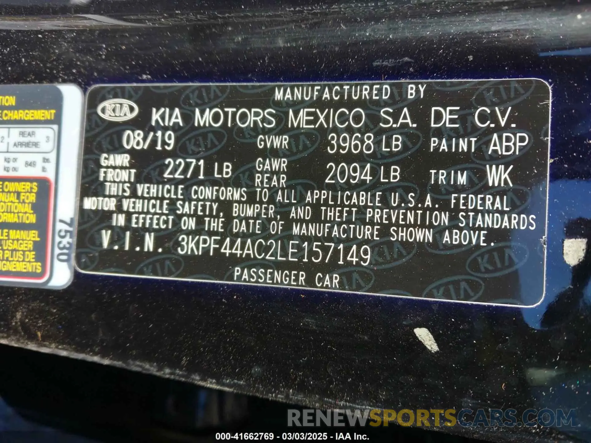 9 Фотография поврежденного автомобиля 3KPF44AC2LE157149 KIA FORTE 2020