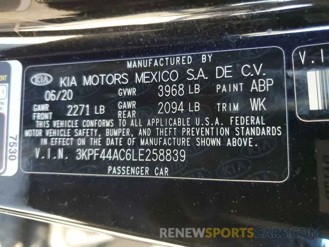 14 Фотография поврежденного автомобиля 3KPF44AC6LE258839 KIA FORTE 2020