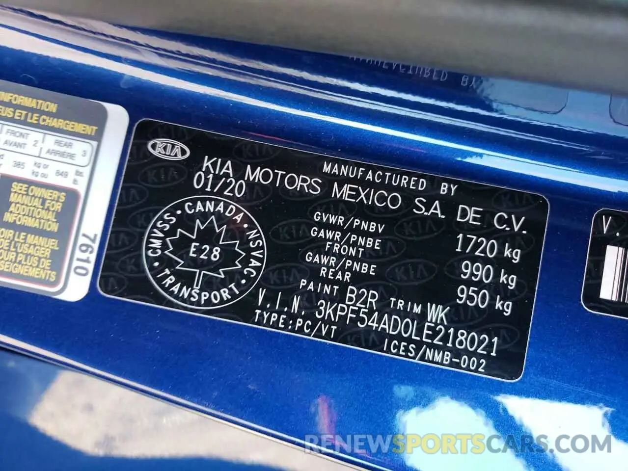 13 Photograph of a damaged car 3KPF54AD0LE218021 KIA FORTE 2020
