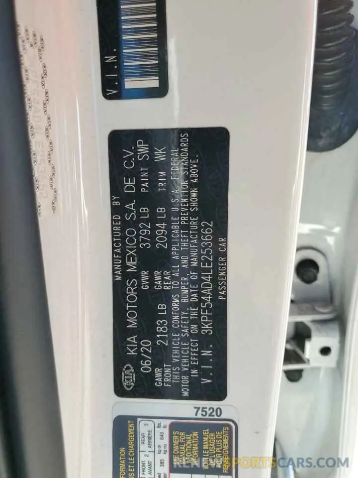 14 Фотография поврежденного автомобиля 3KPF54AD4LE253662 KIA FORTE 2020