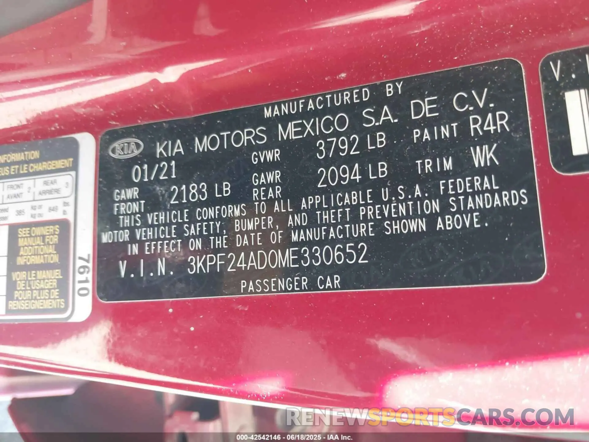 9 Photograph of a damaged car 3KPF24AD0ME330652 KIA FORTE 2021