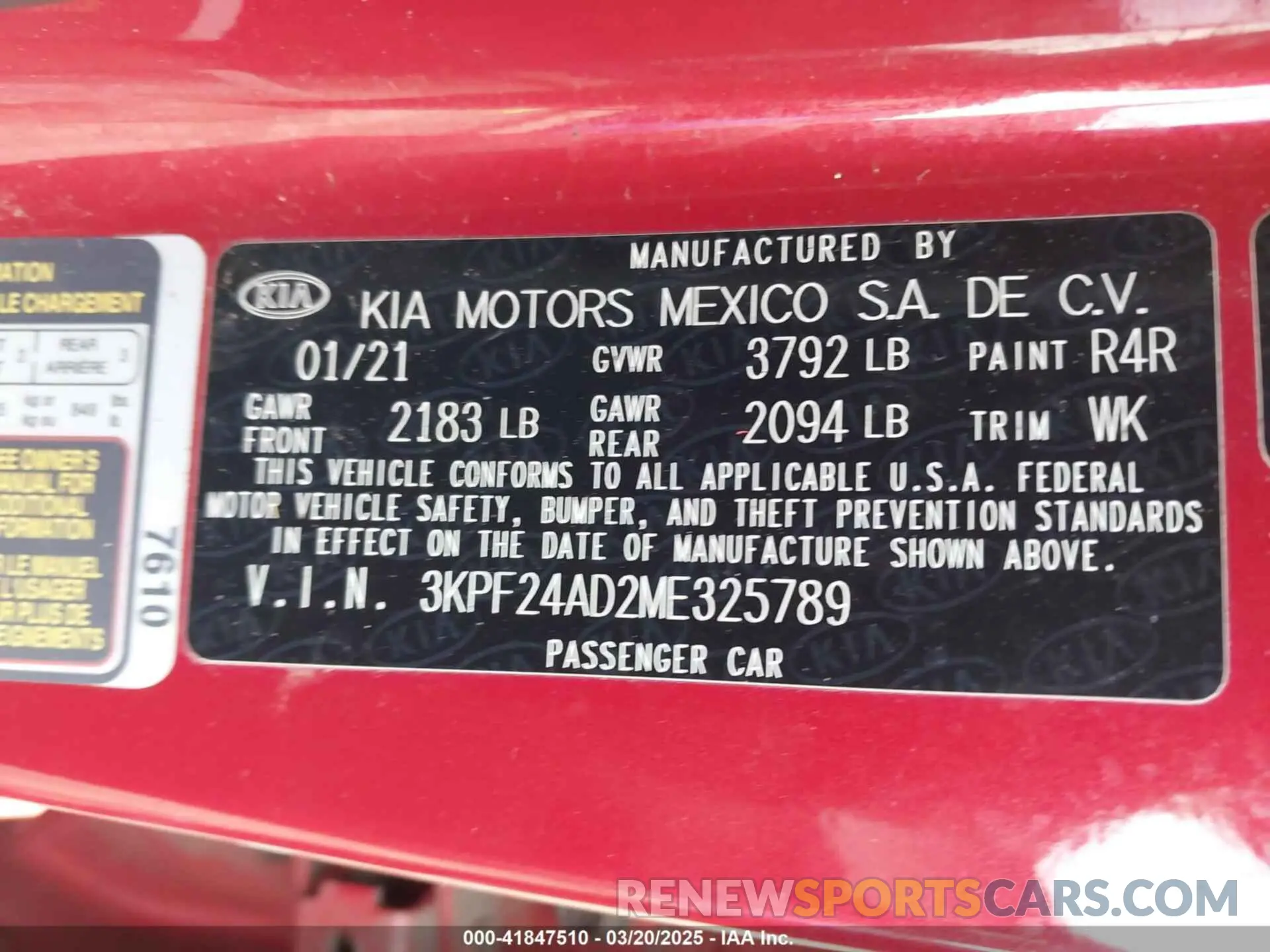 9 Photograph of a damaged car 3KPF24AD2ME325789 KIA FORTE 2021