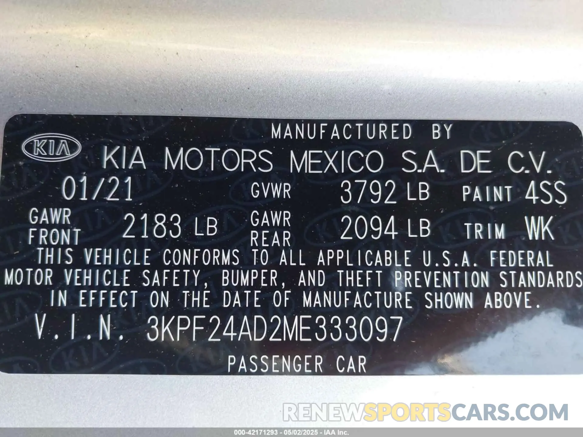 9 Фотография поврежденного автомобиля 3KPF24AD2ME333097 KIA FORTE 2021
